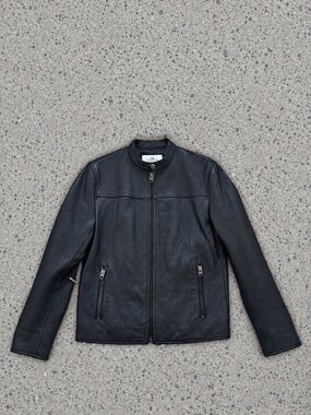Coach Leather Racer Moto Biker Jacket Size Small Men's Authentic NEW